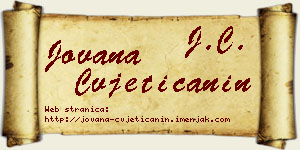 Jovana Cvjetičanin vizit kartica